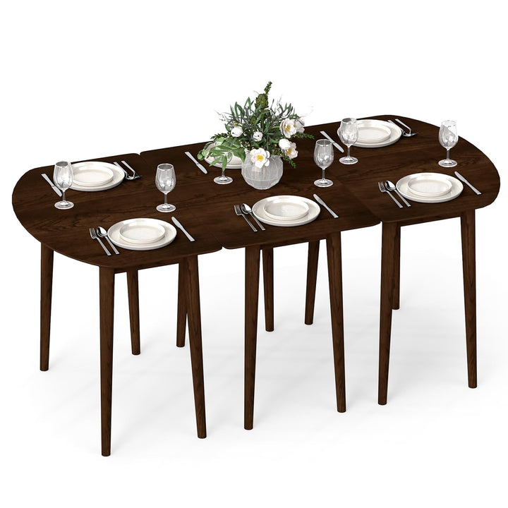 Giantex Extendable Dining Table for 6-8 People 68" Farmhouse Kitchen Table