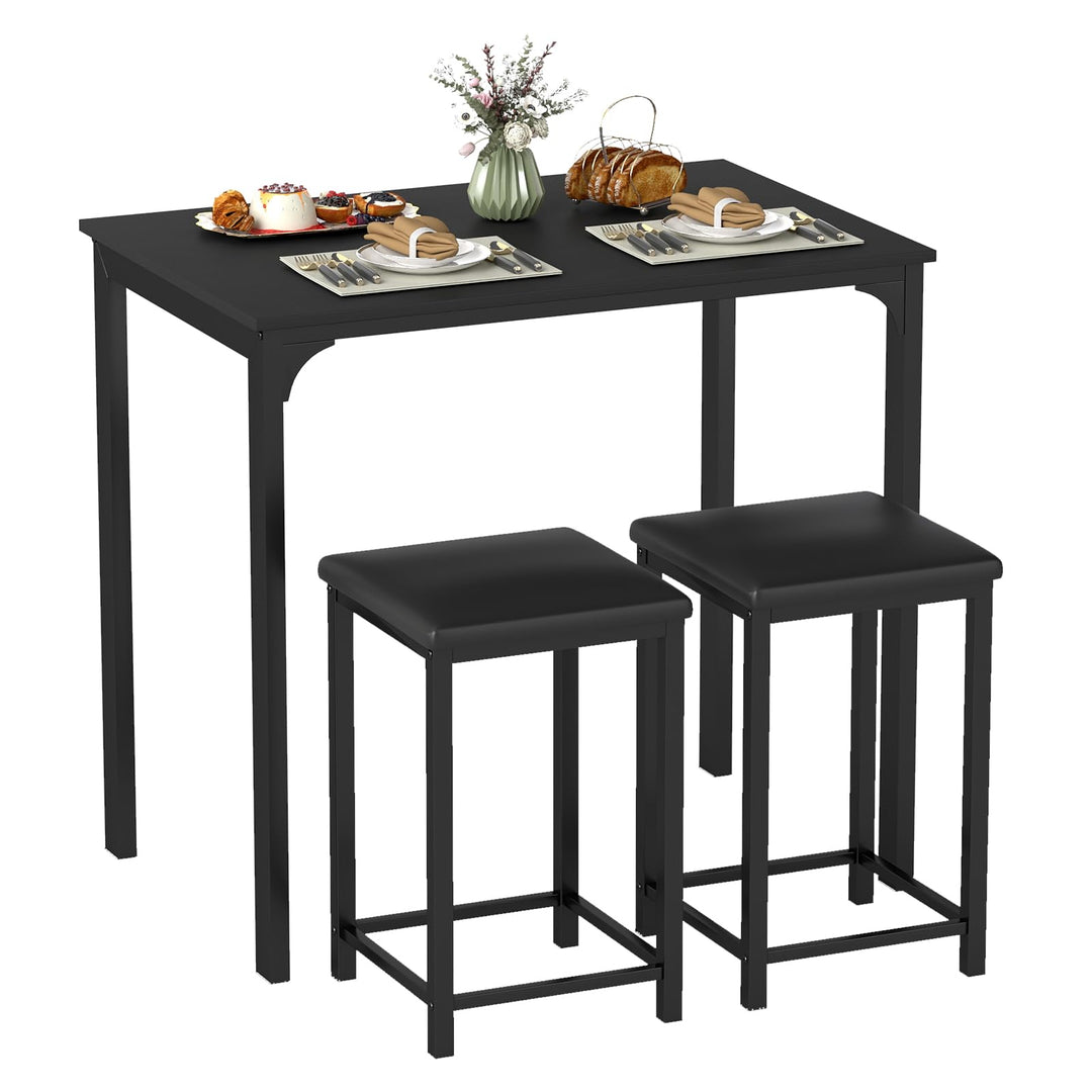 Giantex 3 Piece Dining Table Set with 32.5" Counter-Height table