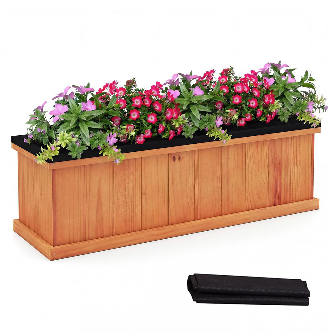 Giantex Outdoor Raised Garden Bed Set of 1/2 (40” x 13” x 12”)