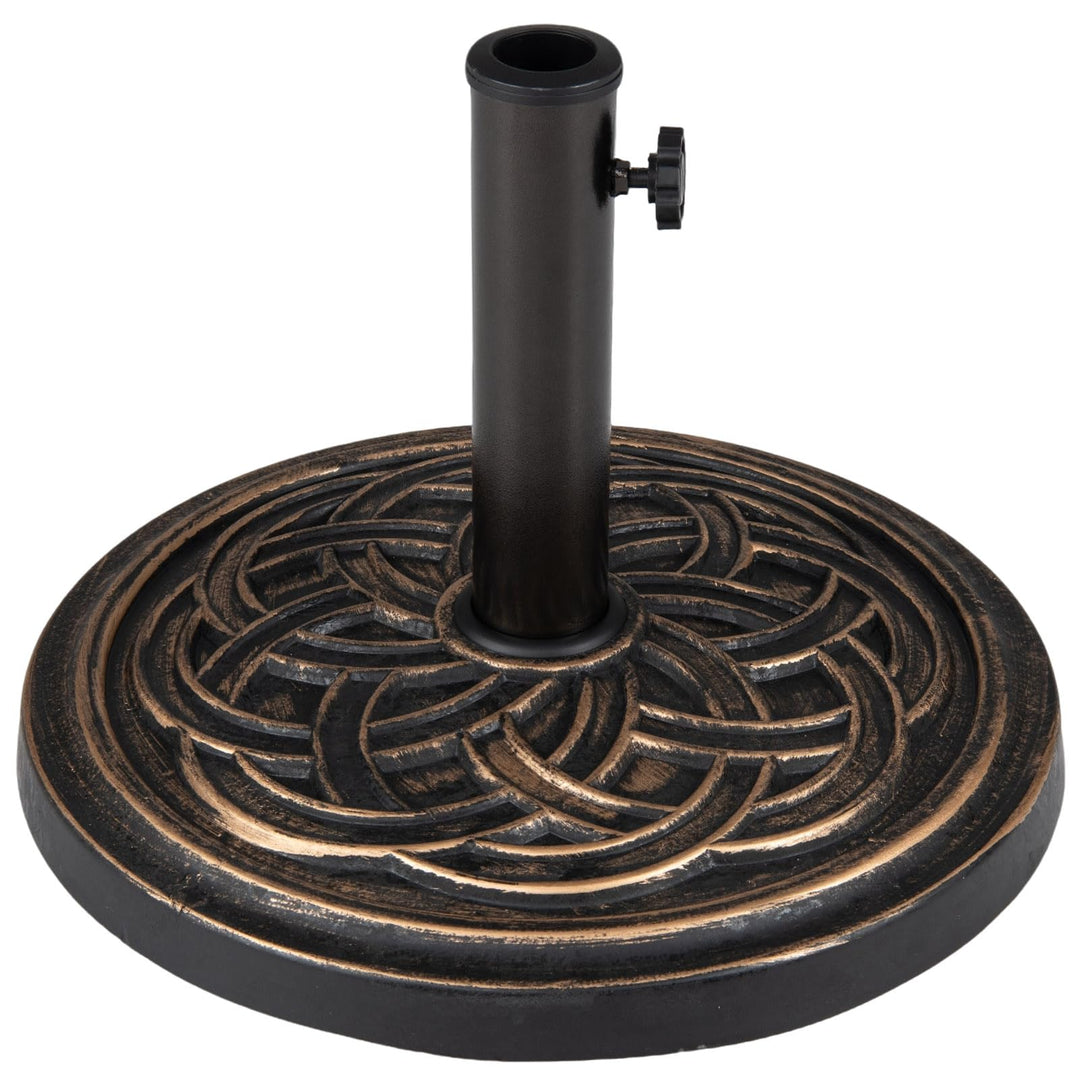 GIANTEX Patio Umbrella Base with Metal Holder Fits 1.5"-1.9" Pole