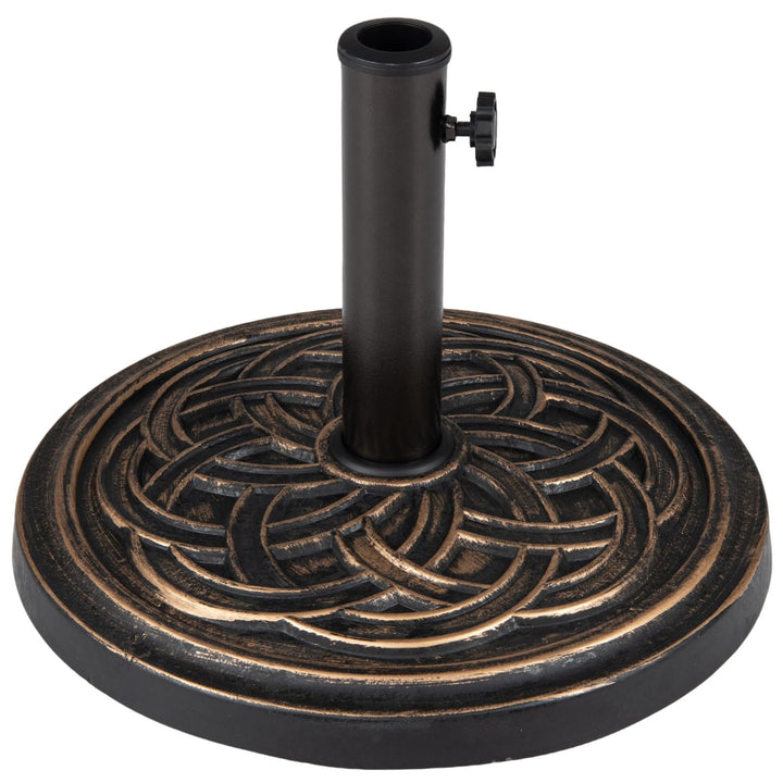 GIANTEX Patio Umbrella Base with Metal Holder Fits 1.5"-1.9" Pole