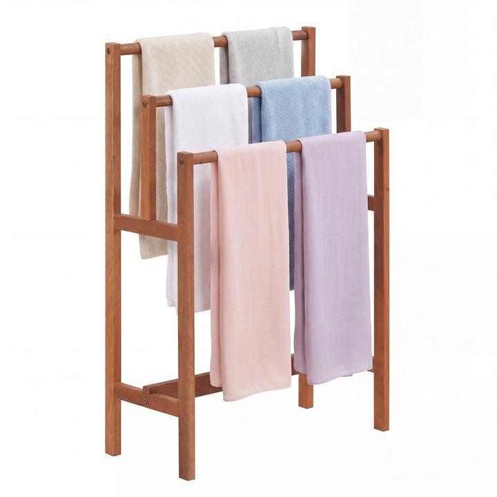 Giantex 3-Tier Freestanding Wooden Towel Rack Stand