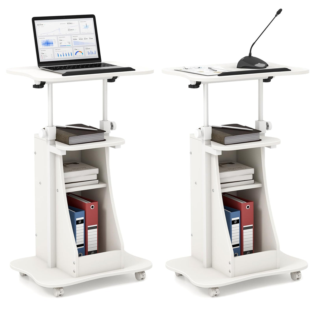Giantex Mobile Podium Stand
