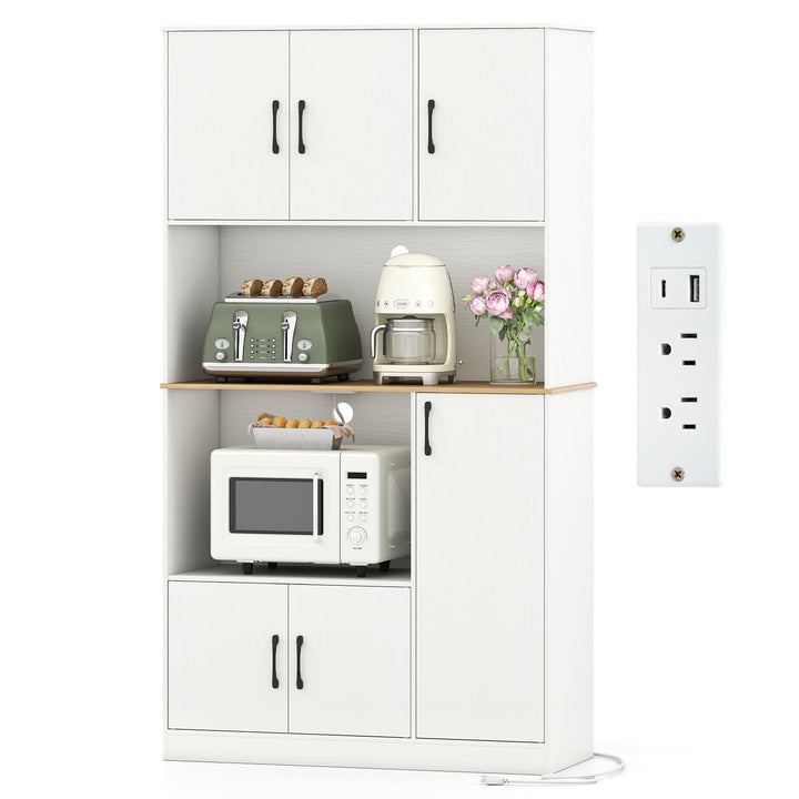 Giantex 71" Kitchen Pantry Cabinet with 4 Storage Cabinet