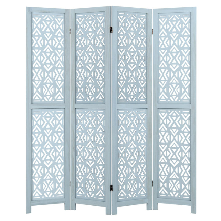 Giantex Room Divider 4/6 Panels - Boho Room Dividers with Carved Cutout Pattern & Solid Wood Frame, Fully Assembled