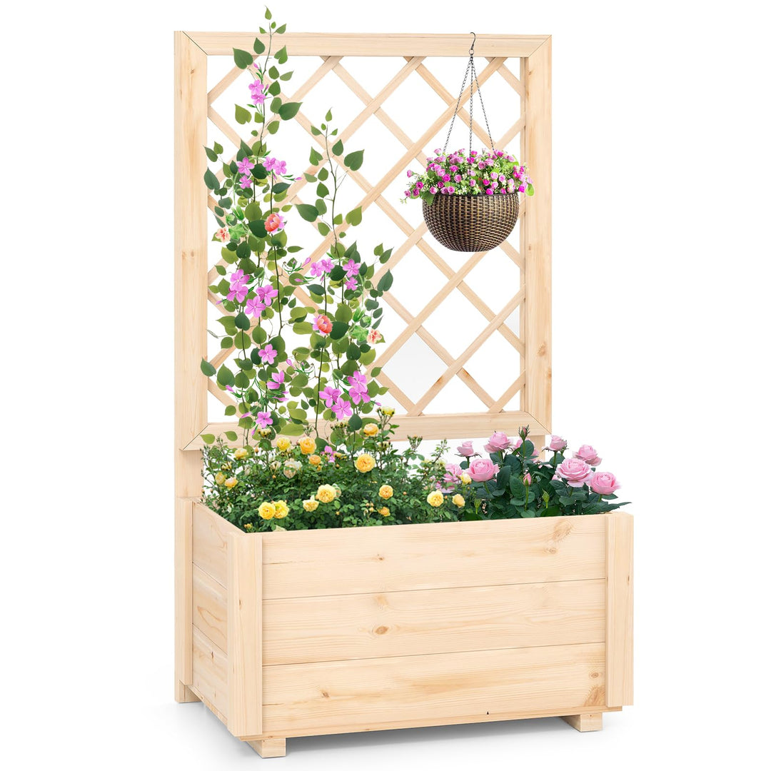 Giantex Raised Garden Bed with Trellis
