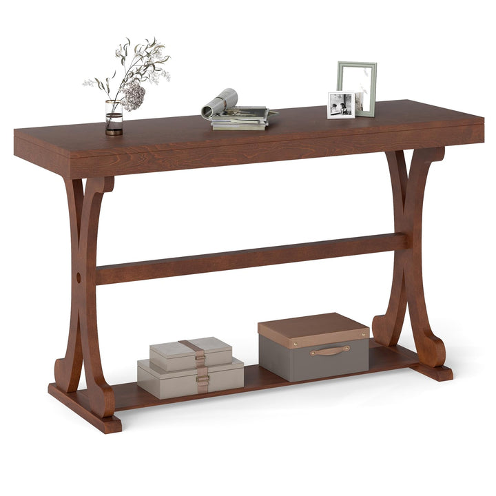 Giantex 52" Narrow Console Table with Storage Shelf & Anti-Tip Kit for Entryway Living Room