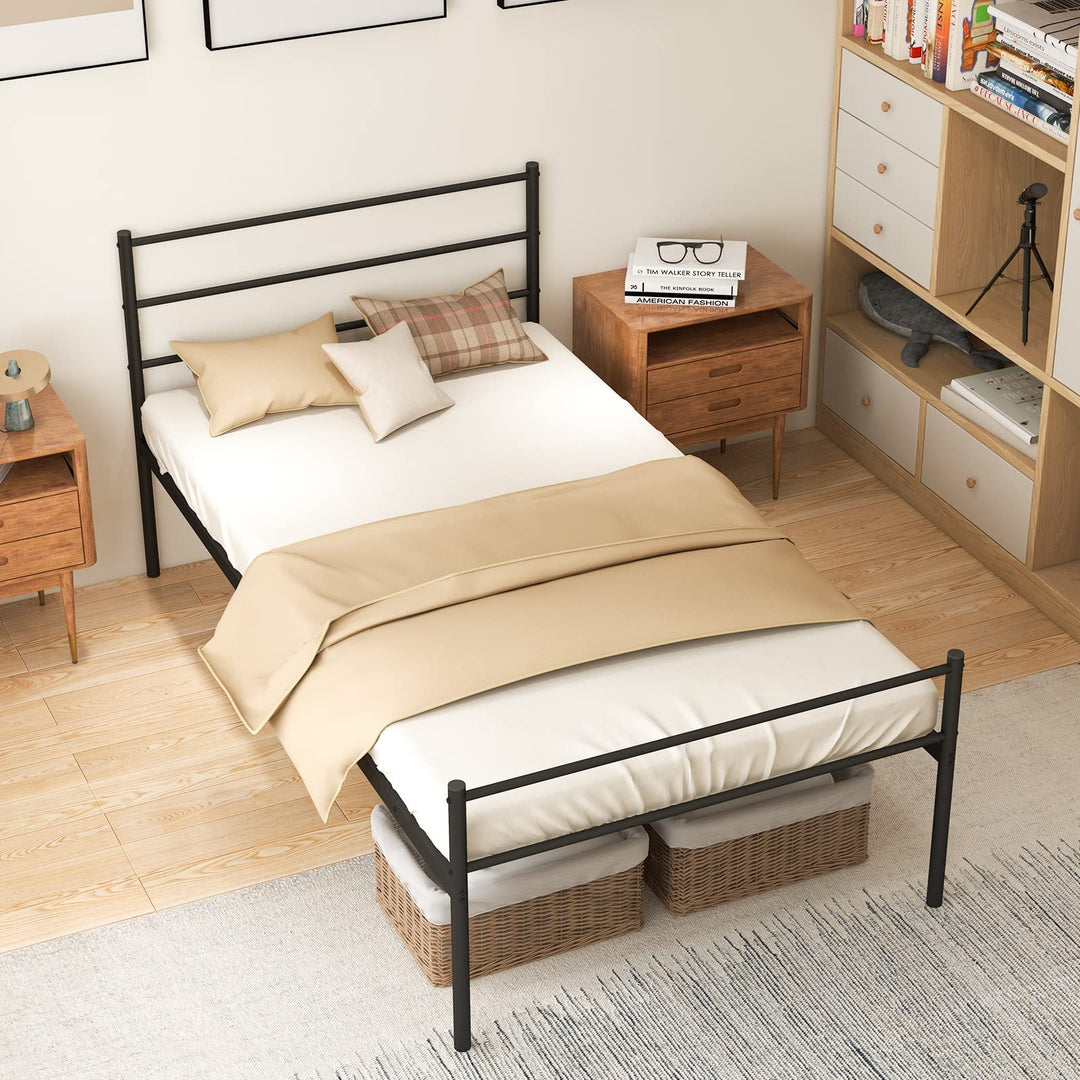 Giantex Twin Size Metal Bed Frame with Headboard & Footboard, 13.5 Inch Platform Bed Frame