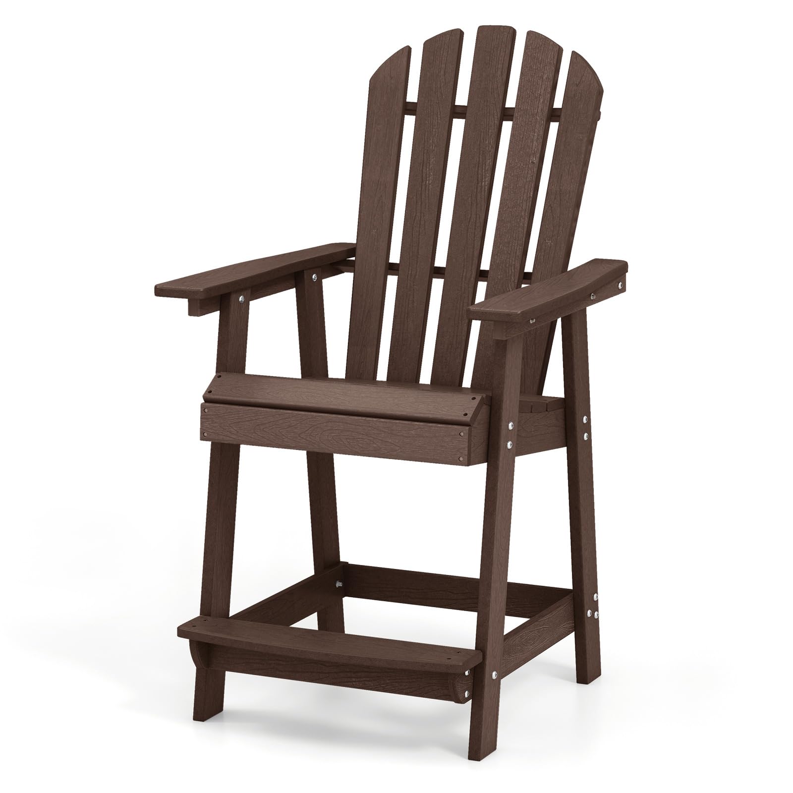 Giantex HDPE Tall Adirondack Chair, 24.5”H Counter Height Bar Stool