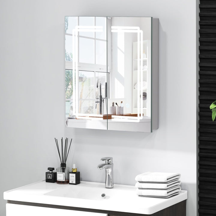 Giantex Bathroom Medicine Cabinet with 3 Light Colors