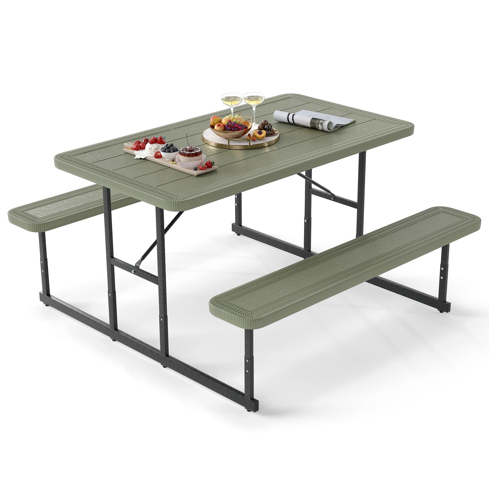 Giantex Picnic Table Bench Set for 4 People