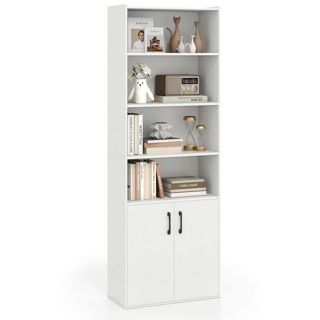Giantex 70" Bookcase with 2 Doors