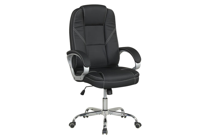 Giantex Leather Office Chair with Padded Armrests &amp; Rocking Backrest