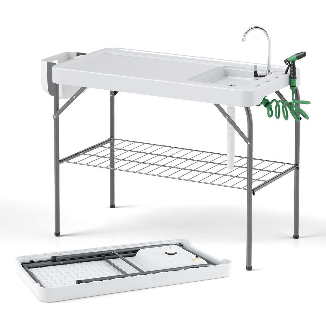 collapsable fish Giantex Folding Fish Cleaning Table, Fillet Cutting Station w/Sink, Fa – Giantexus