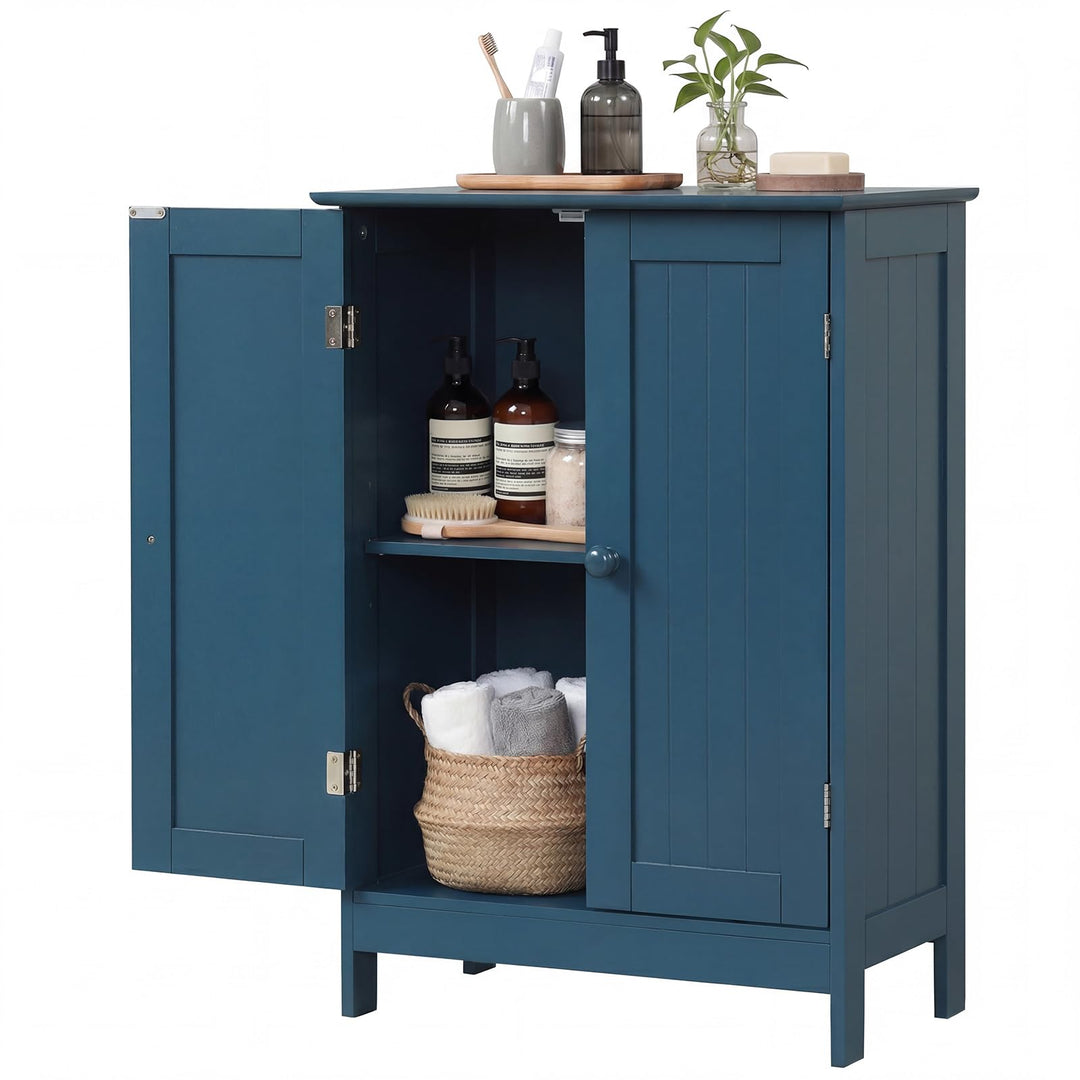 Giantex Storage Cabinet with Doors and Shelves - Freestanding Storage Organizer with Anti-Tipping Device