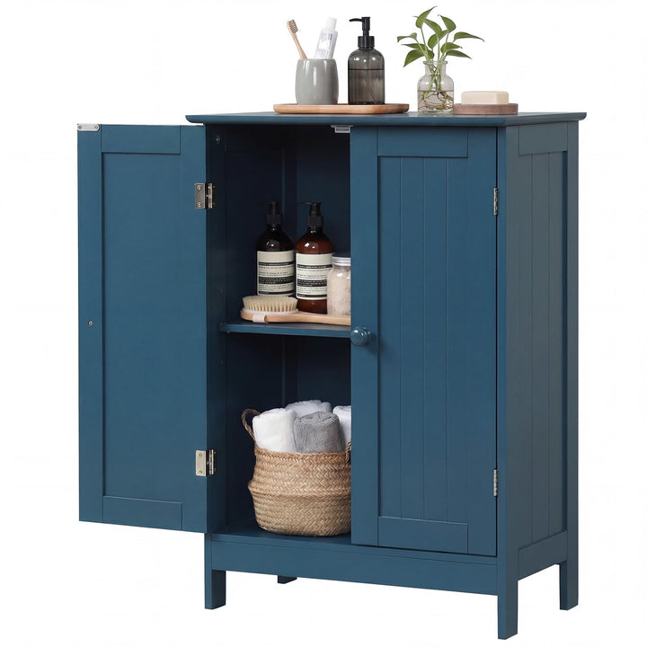 Giantex Storage Cabinet with Doors and Shelves - Freestanding Storage Organizer with Anti-Tipping Device
