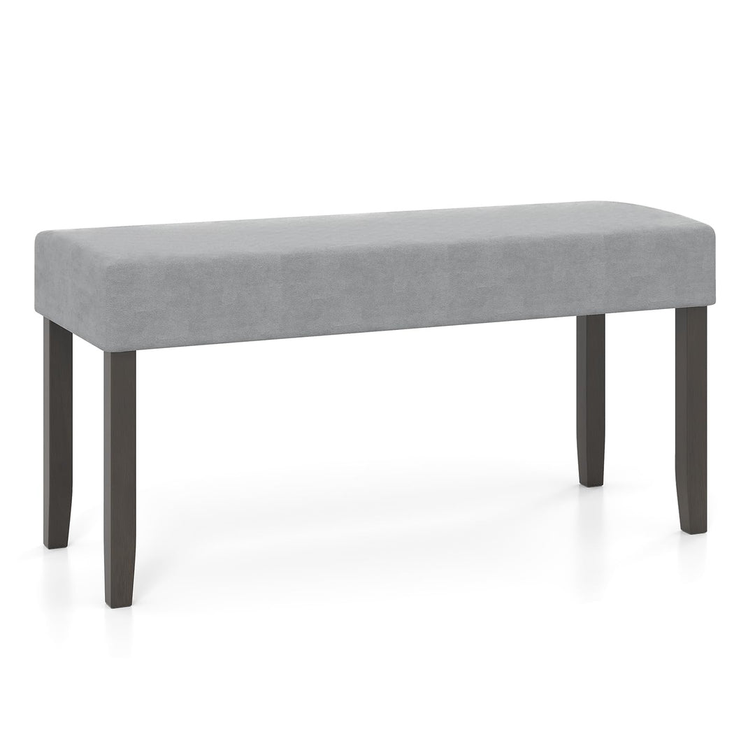 Giantex 40.5" Upholstered Entryway Bench with Padded Seat & Solid Rubber Wood Legs Load 400Lbs