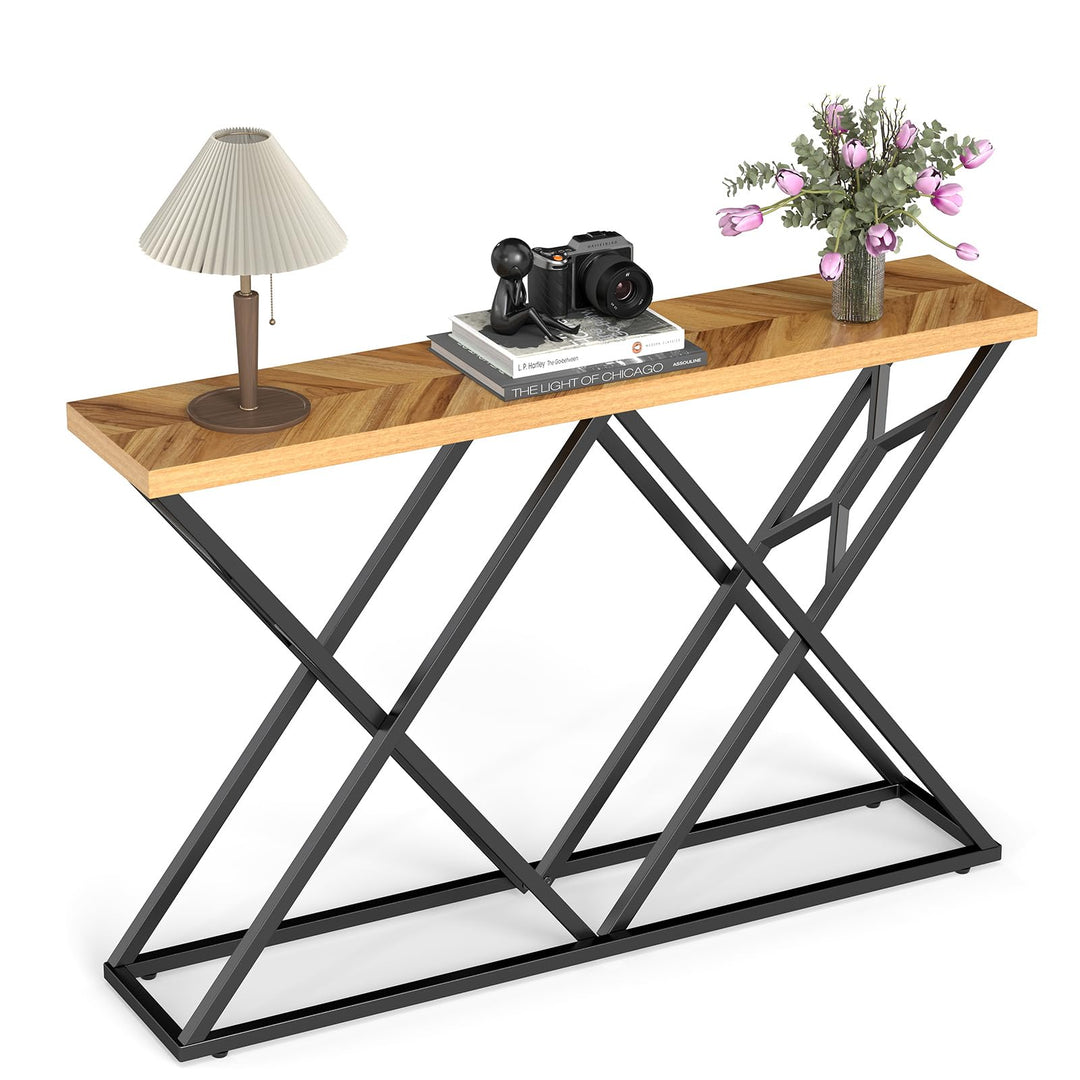 Giantex 55" Industrial Console Table for Living Room