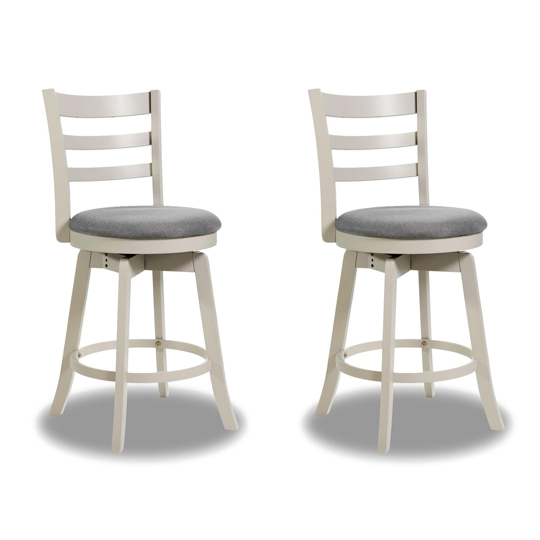Giantex 25" Counter Height Stools Set of 2/4 with Fabric Upholstered Seat