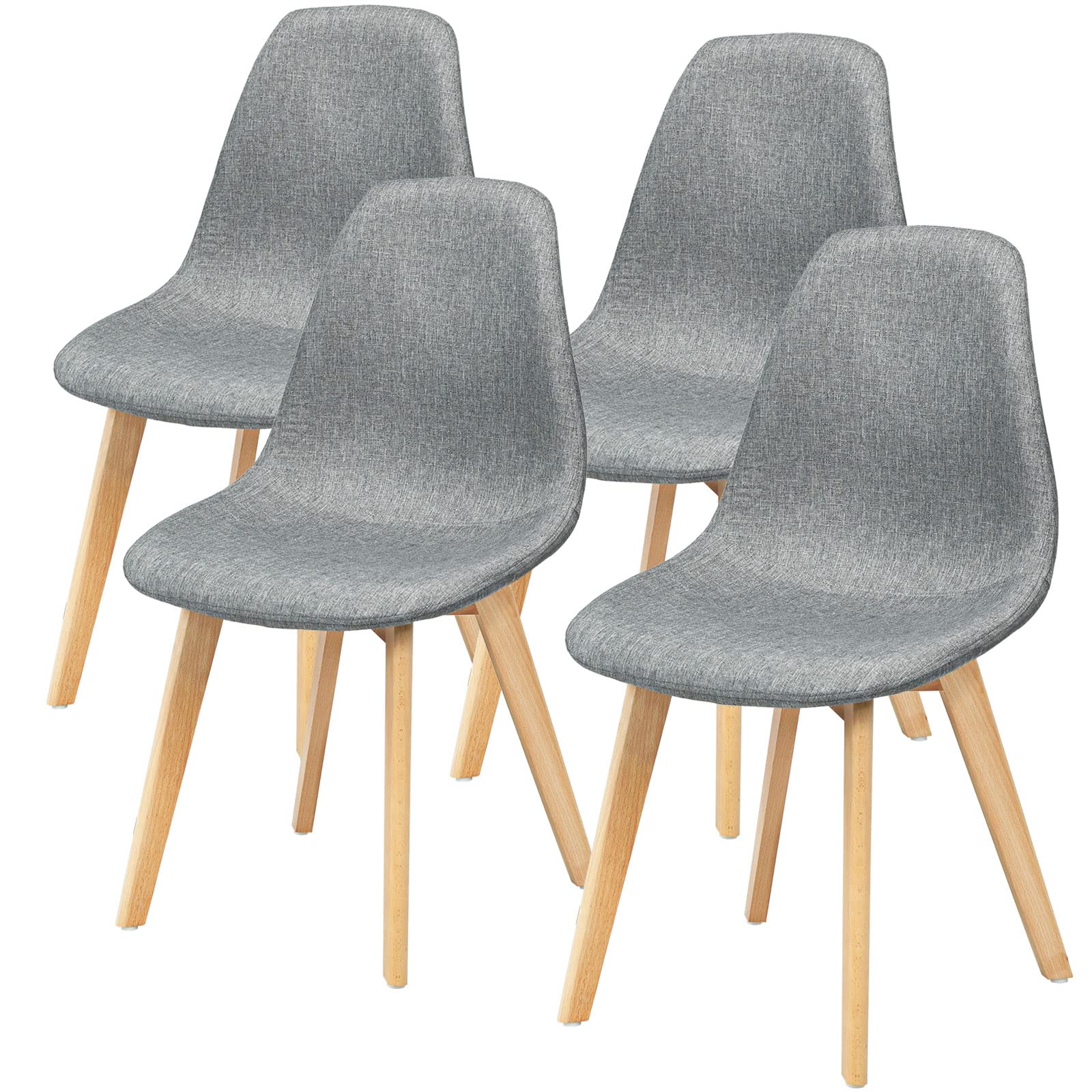 Set of 2 or 4 Kitchen Dining Chairs Gray