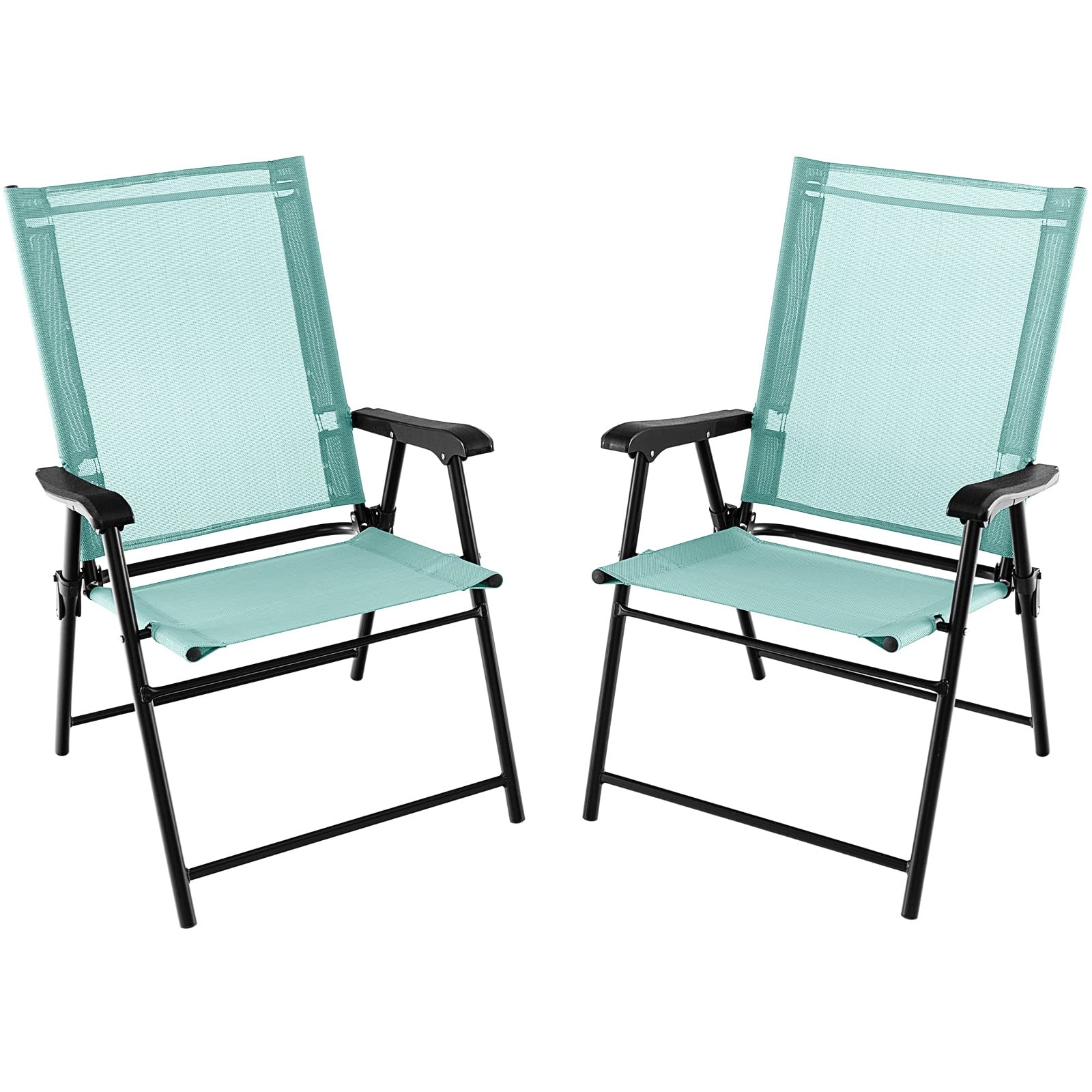 Giantex Patio Chairs Set of 2/4, Folding Patio Chairs for Deck Beach Camping Dining Picnic