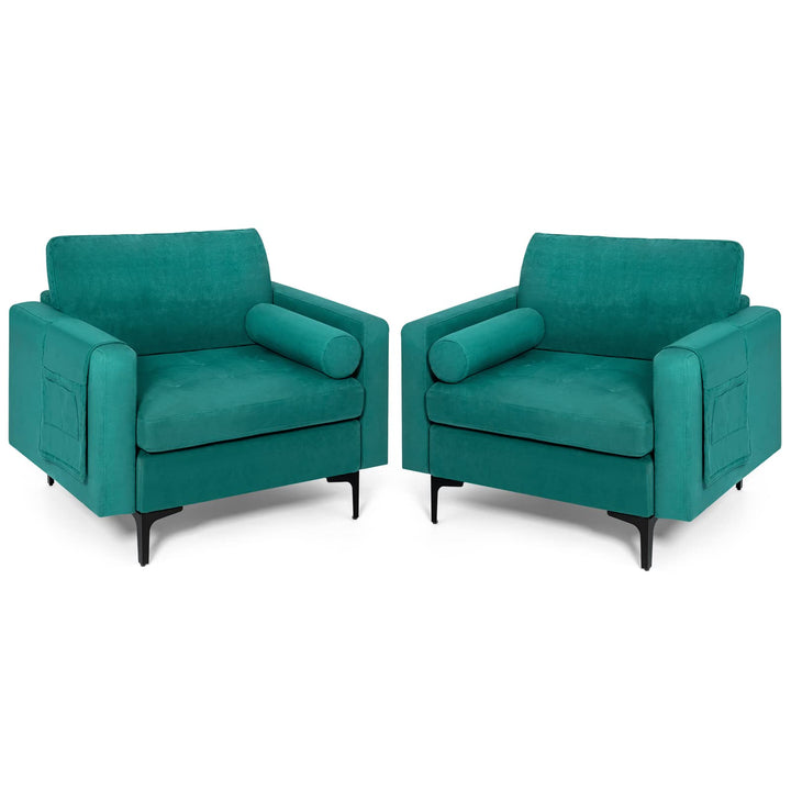 Giantex Sofa Chair, Accent Armchair w/Comfy Cushion