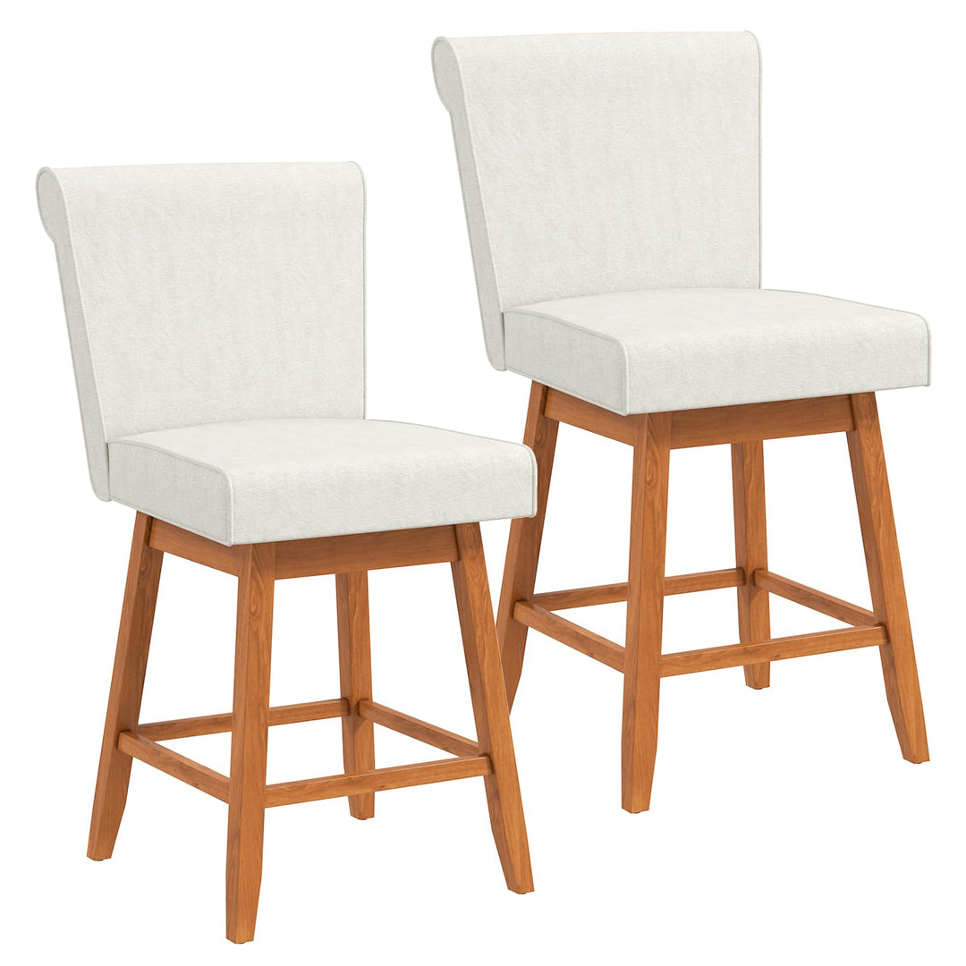 Giantex Modern Upholstered Bar Stools Set