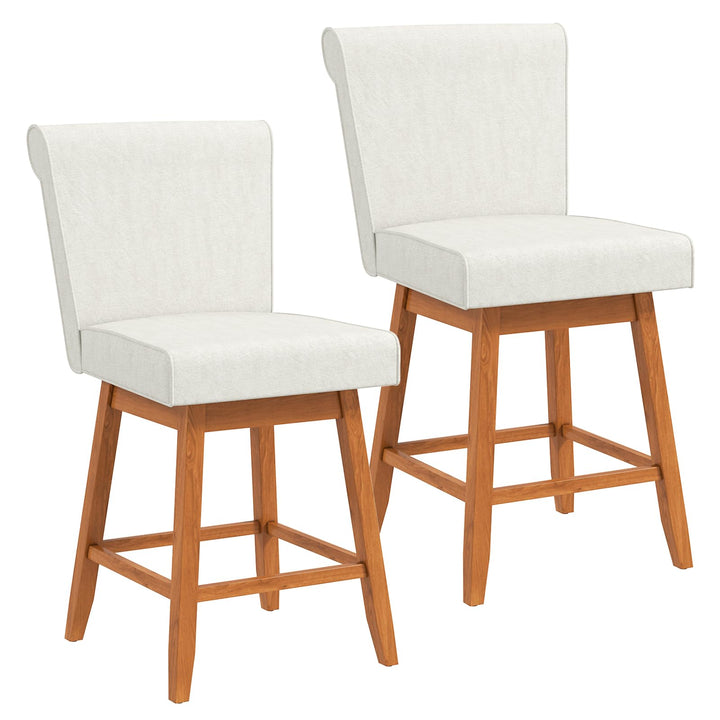 Giantex Modern Upholstered Bar Stools Set