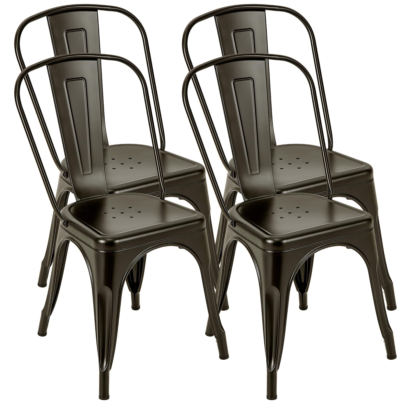 Giantex Metal Dining Chairs Set of 4