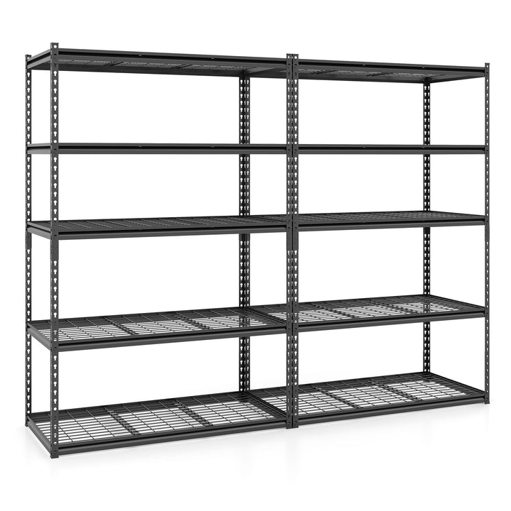 Giantex 5-Tier Metal Storage Shelves(1/2/3/4,48" L x 24" W x 72" H)
