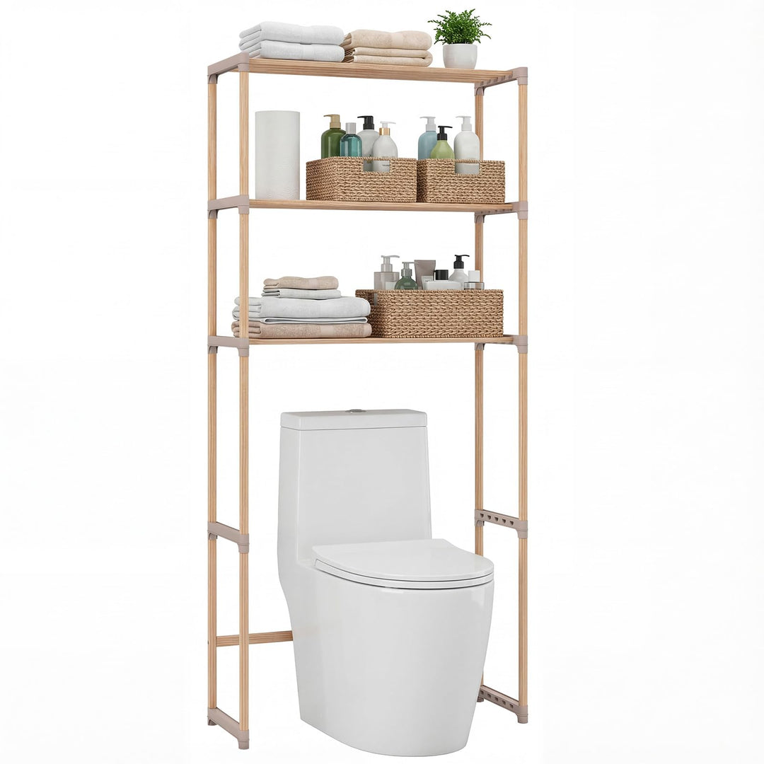 Giantex 3-Tier Over The Toilet Storage Rack with Open Shelves