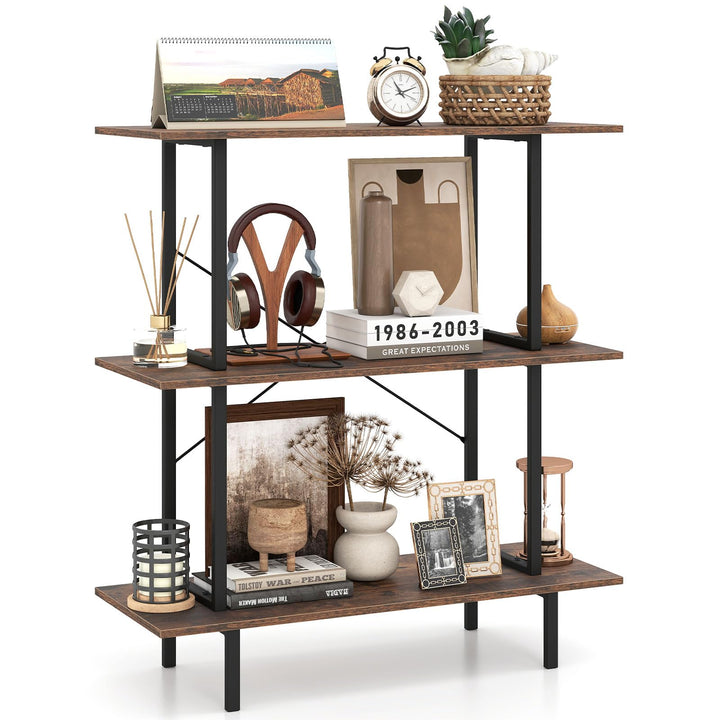 GIANTEX 31.5" Wide 3-Tier Industrial Bookcase with Open Shelves (1/2)