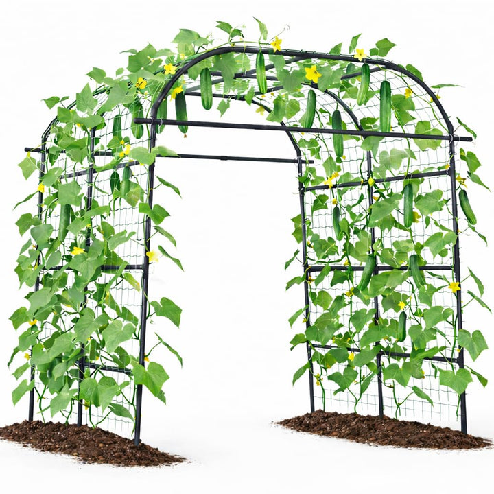 Giantex Metal Garden Arch Trellis for Climbing Plants Outdoor