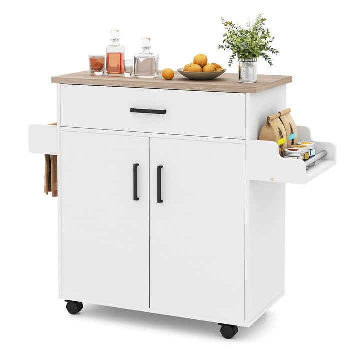 Giantex Kitchen Island with Storage 41.5" W Rolling Island Table