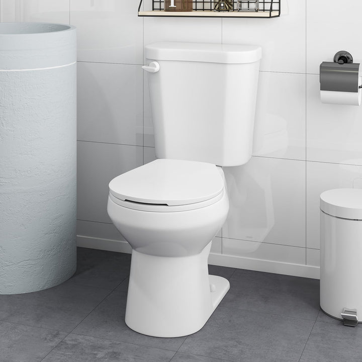 Giantex Two Piece Toilets with 17.5" ADA Comfort Height Seat 360° Siphon Powerful Flush,