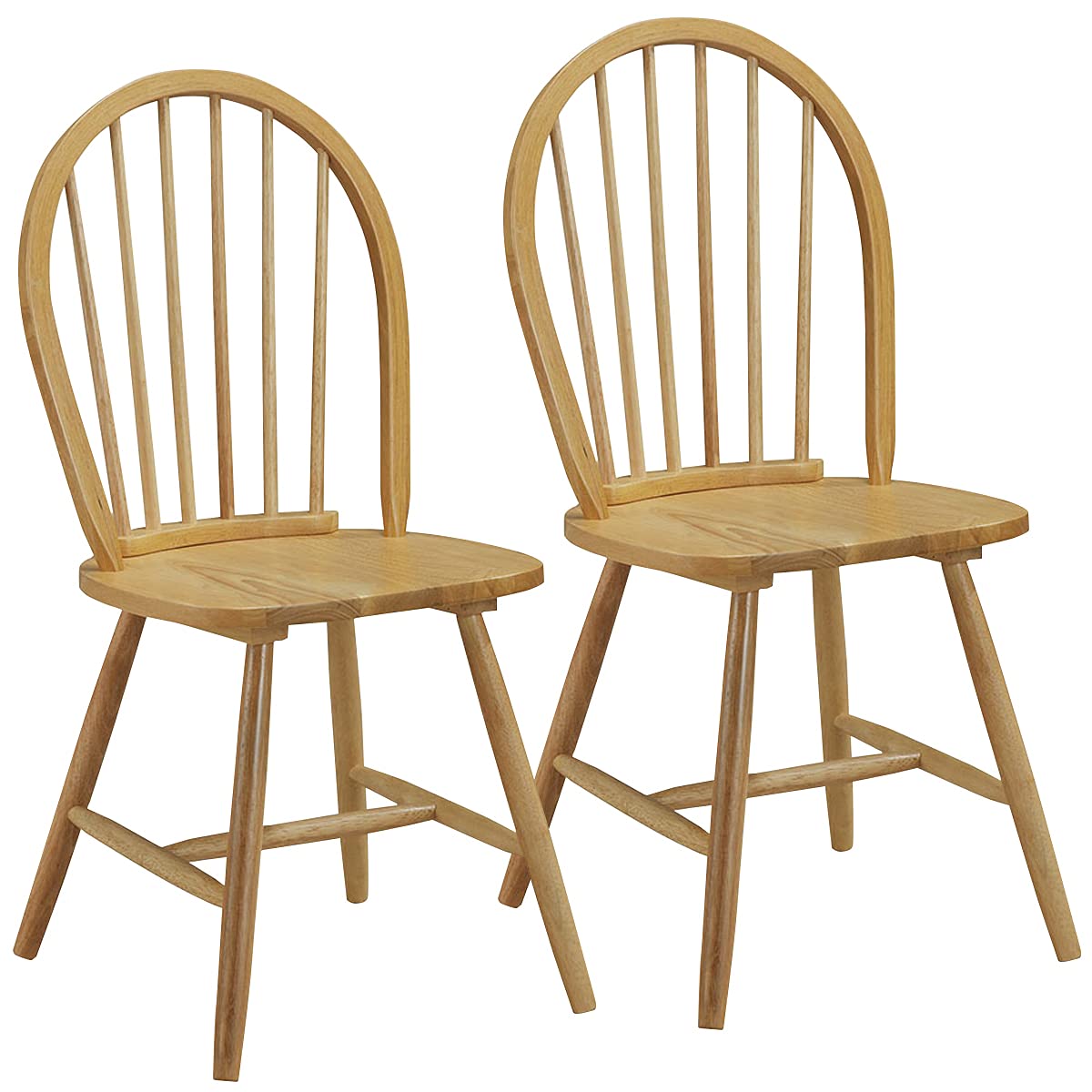Giantex Set of 4 Windsor Chairs, Country Wood Chairs