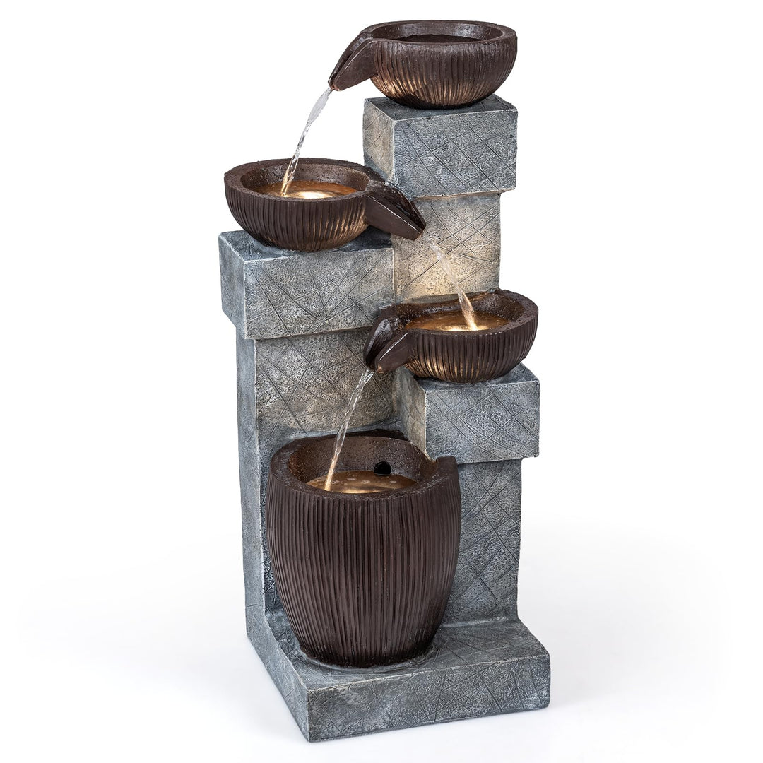Giantex 32'' Water Fountain Outdoor for Patio