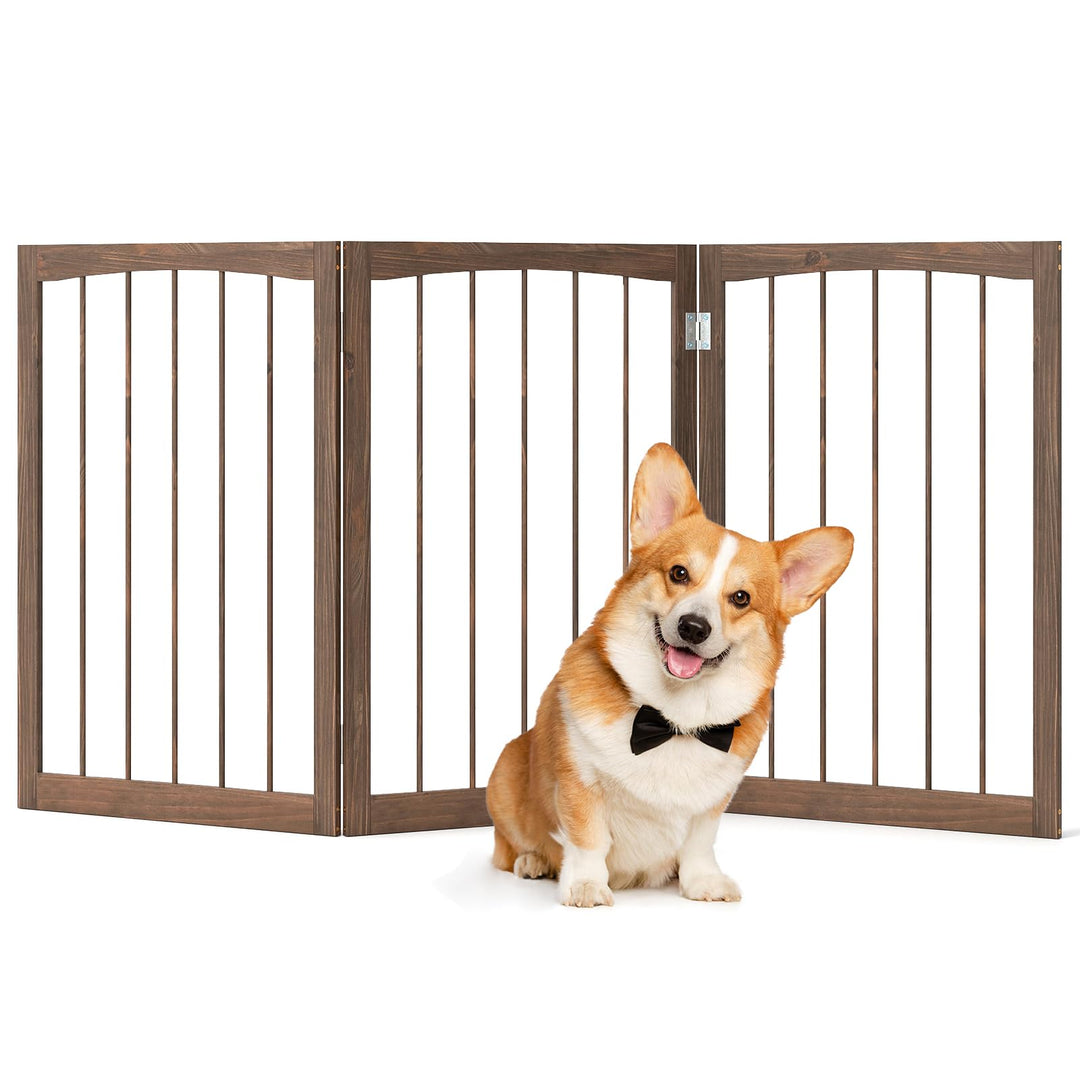 Giantex Freestanding Dog Gate for Small Medium Dogs
