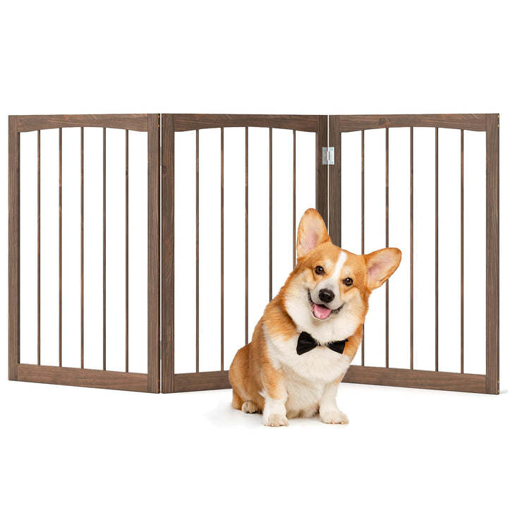Giantex Freestanding Dog Gate for Small Medium Dogs