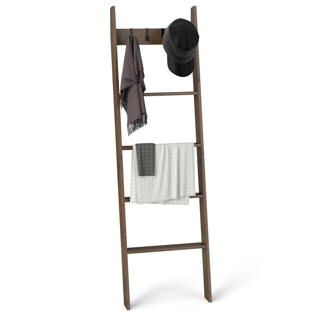 Giantex Bamboo Blanket Ladder