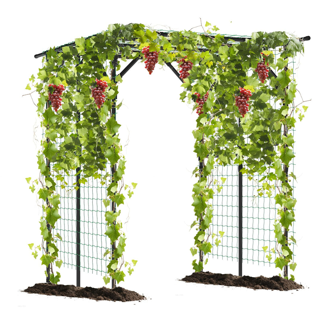 Giantex Outdoor Grape Vine Trellis for Climbing Plants 79" x 59" x 78" Large Garden Arch