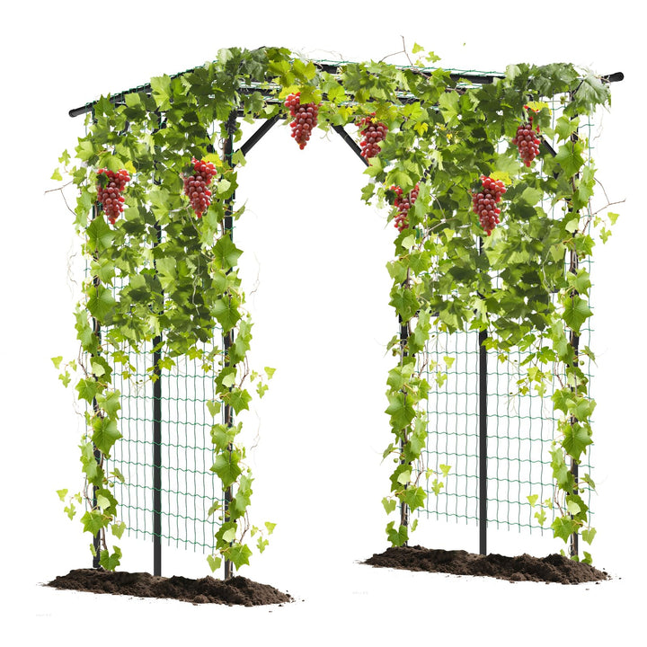 Giantex Outdoor Grape Vine Trellis for Climbing Plants 79" x 59" x 78" Large Garden Arch