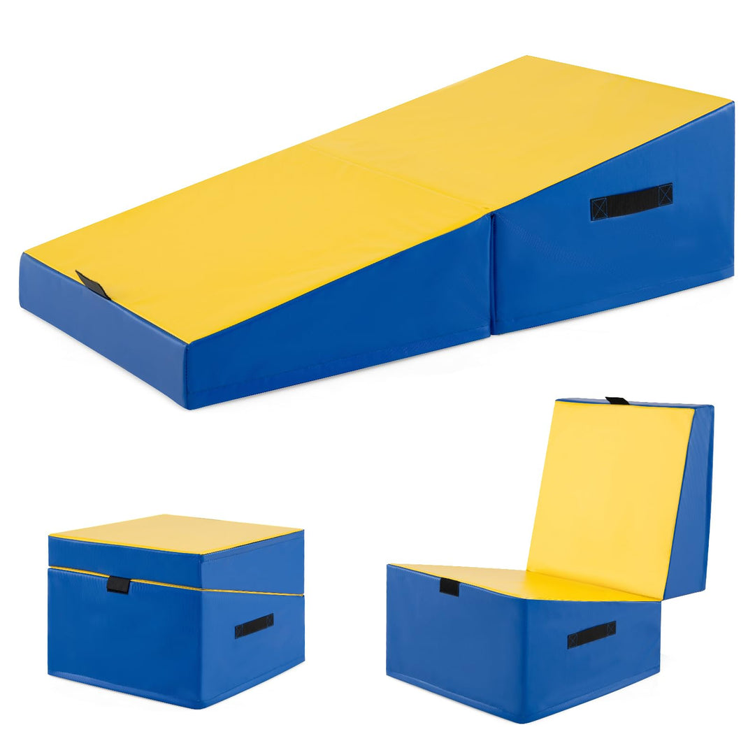 48‘’ x 24’’ Folding Incline Cheese Wedge Mat with Waterproof Cover