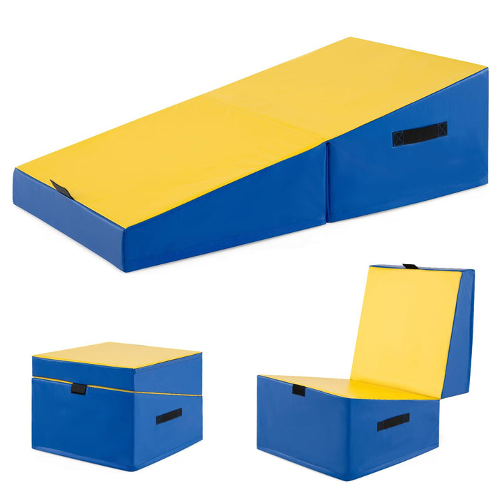 48‘’ x 24’’ Folding Incline Cheese Wedge Mat with Waterproof Cover