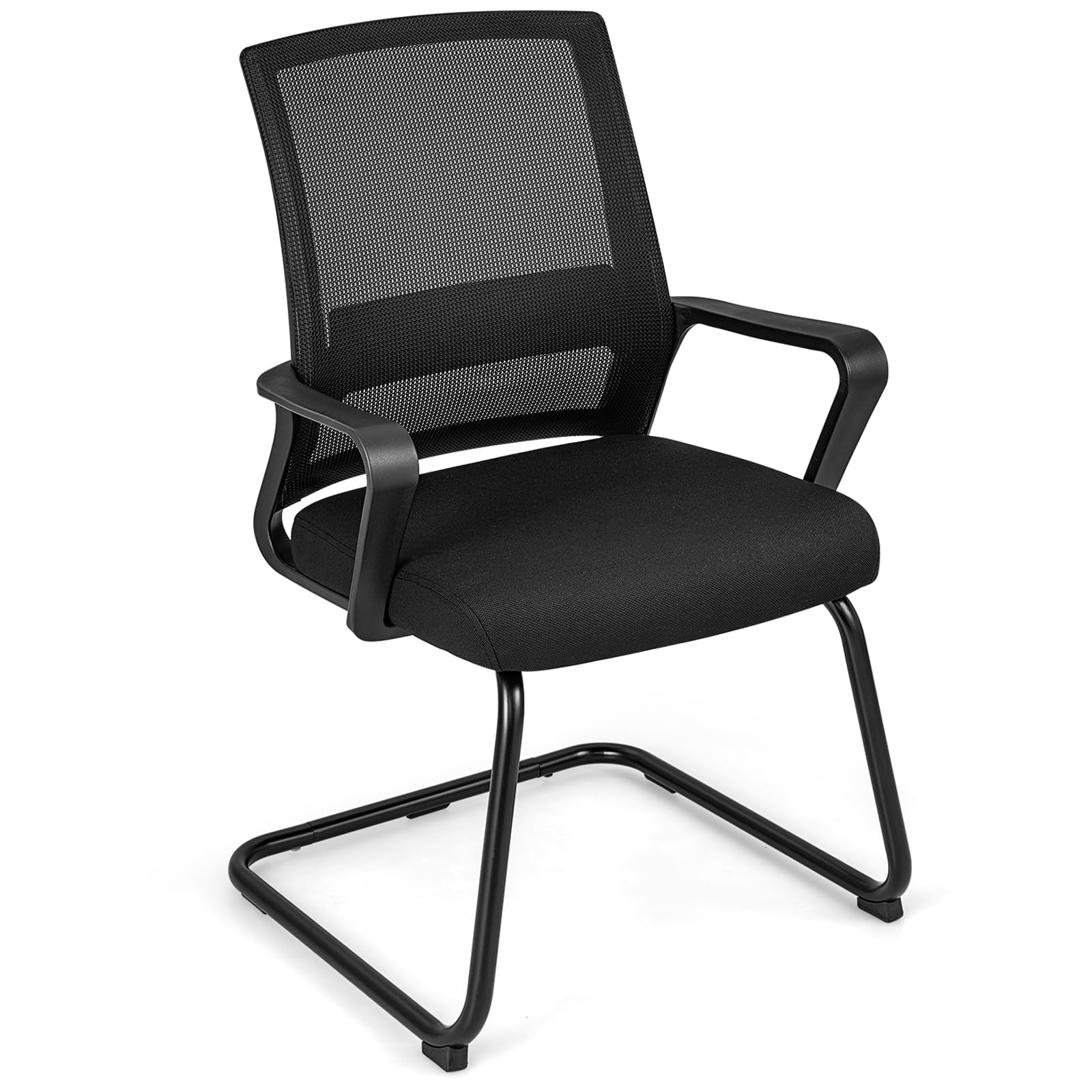 Giantex Office Guest Chair, Office Guest Conference Chair w/Lumbar Support Ergonomic Backrest