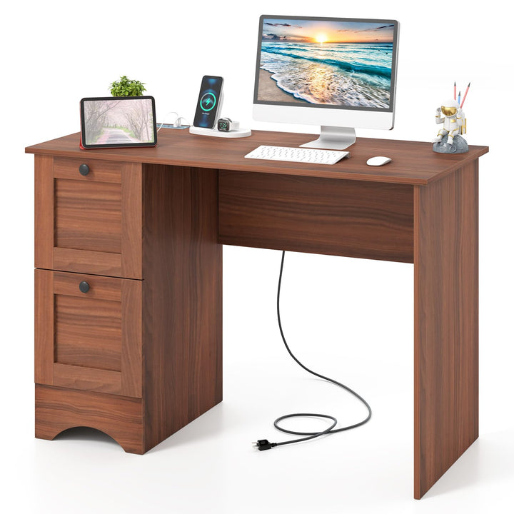 Giantex Computer Desk with 2 Drawers