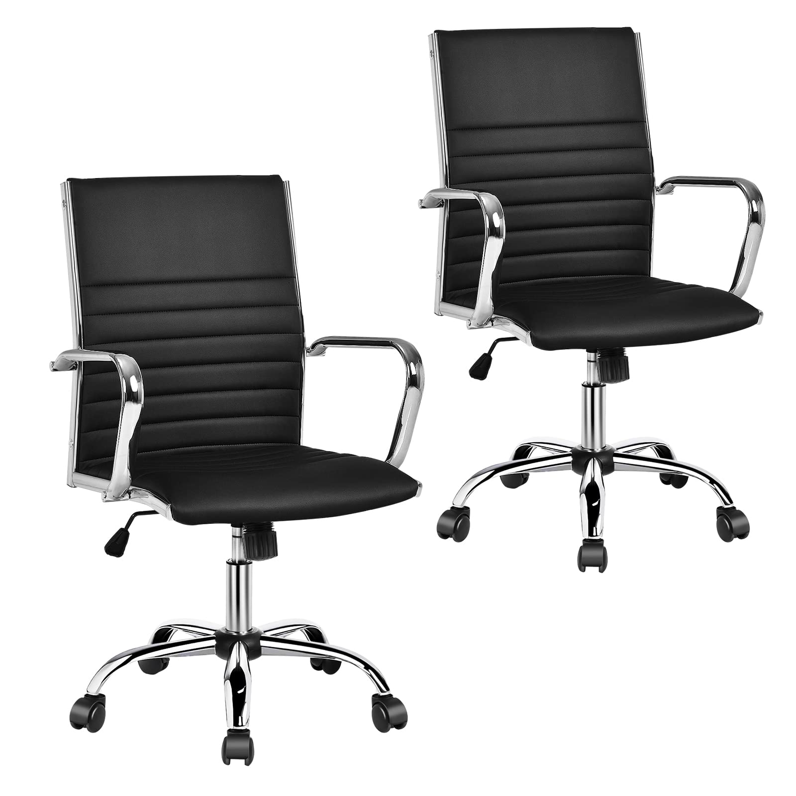 Ribbed Office Chair, Ergonomic High Back Executive Conference Chair