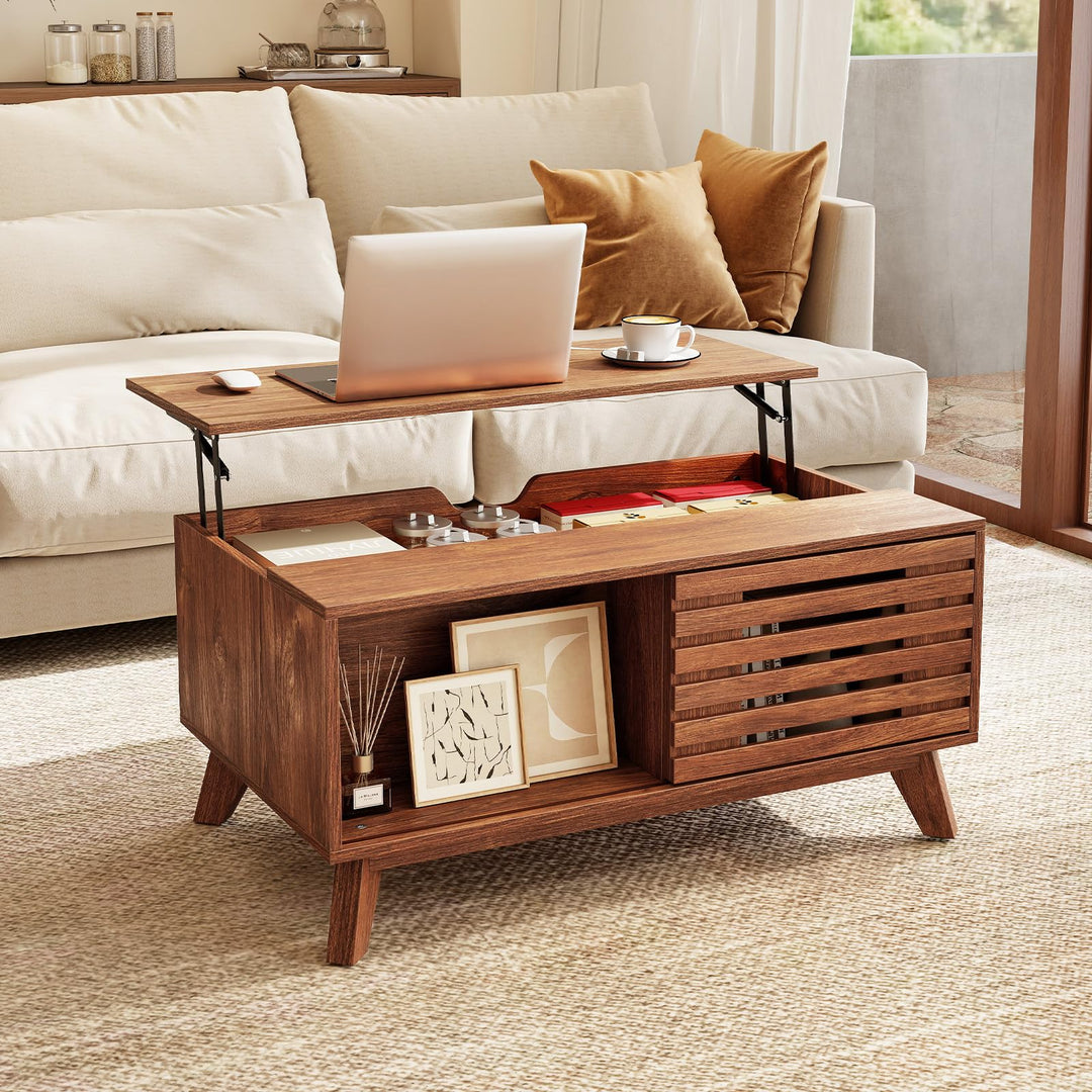 GIANTEX 35.5" Lift Top Coffee Table with Storage for Living Room