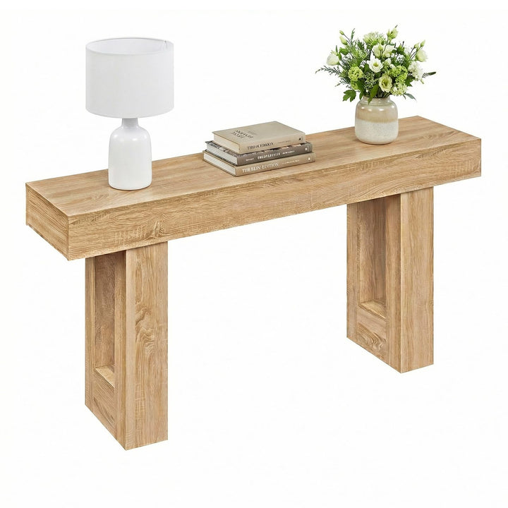 Giantex 63" Farmhouse Wooden Narrow Entryway Console Table