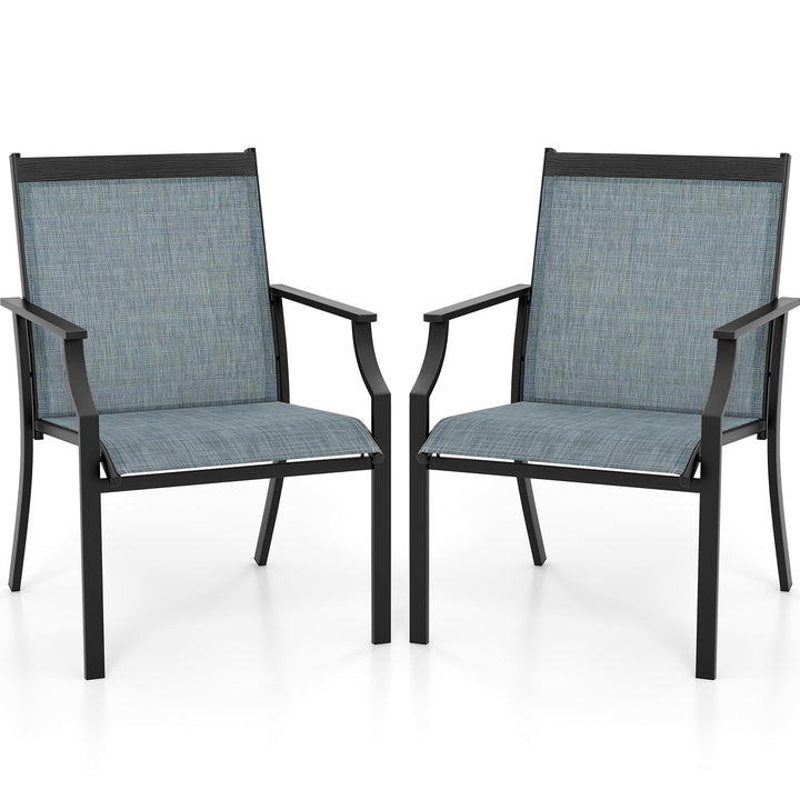 Giantex Patio Chairs Set of 2, All Weather Resistant Outdoor Chairs for Front Porch Lawn Garden Yard
